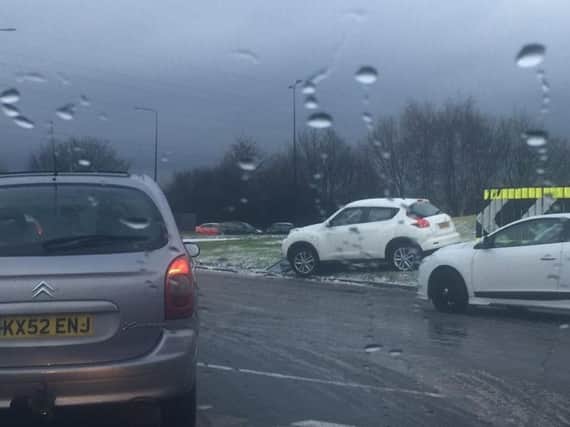 Commuters were facing tailbacks at the junction 25 roundabout at Landgate