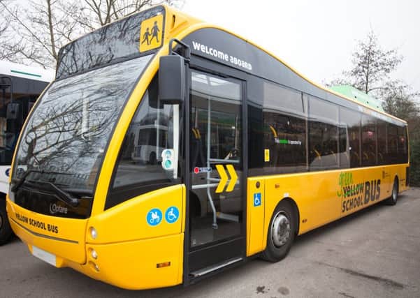 One of TfGM's "green" yellow buses now operating in Wigan