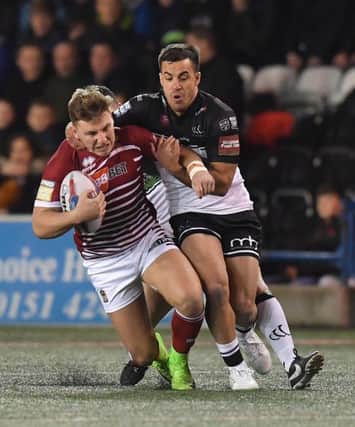 George Williams in action against Widnes