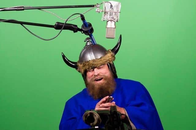 Brian Blessed filming his part as Odin in new short film Eric and the Barbarian