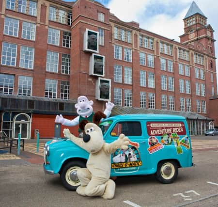 Wallace and Gromit at the Trencherfield Engine Mill in Wigan
