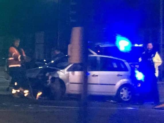 Two cars crashed on Wednesday night