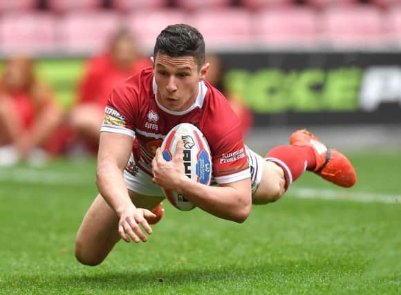 Morgan Escare scored his first try for Wigan in the 16-16 draw with Huddersfield