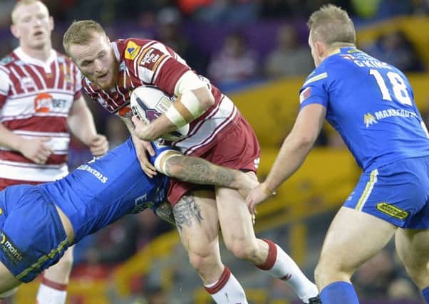 Dom Crosby's last game for Wigan, against current club Warrington in the Grand Final