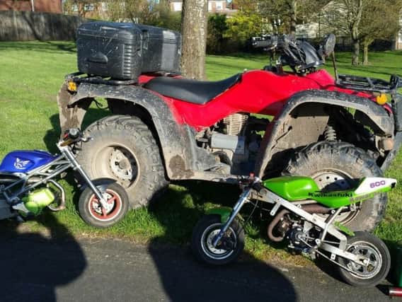 The two bikes seized by police