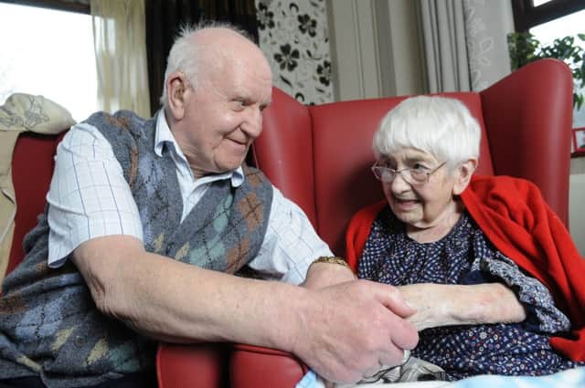 Jack and Brenda Ashton celebrate their 72nd wedding anniversary at Hollins Bank Care Home