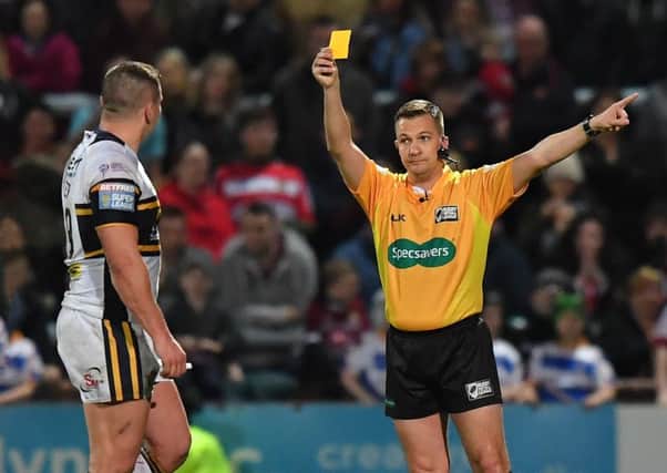 Brett Ferres was sinbinned for his crusher tackle on Oliver Gildart