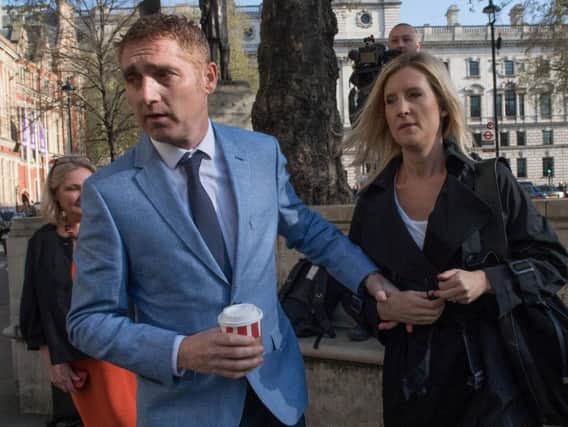 Jon Platt arrives at the Supreme Court in central London with his wife Sally