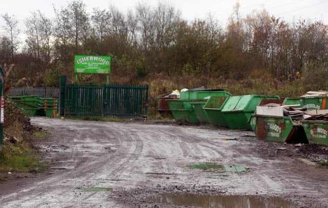 Photograher Paul Simpson
Isherwood Skip Hire on Cemetery Road Ince
Picture Paul Simpson 14th November 2012