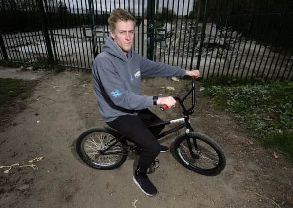 19-year-old James Higgins meets with Bolton West MP Chris Green over the recent closure of Atherton Outdoor Skate Park