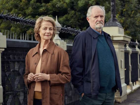Charlotte Rampling as Veronica Ford and Jim Broadbent as Anthony 'Tony' Webster