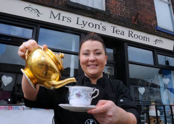 Vickie Battersby, manager of Mrs Lyon's Tea Room, Standish, is celebrating National Tea Day with a pot of tea