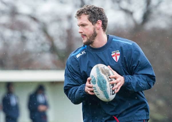 Sean O'Loughlin in training with the England Elite Performance Squad