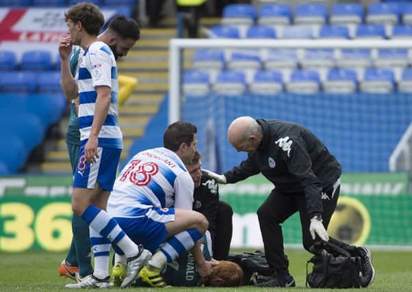 Shaun MacDonald suffered a broken leg in the defeat to Reading on Saturday