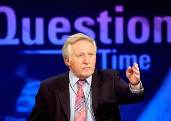Question Time host David Dimbleby. (Photo: BBC).