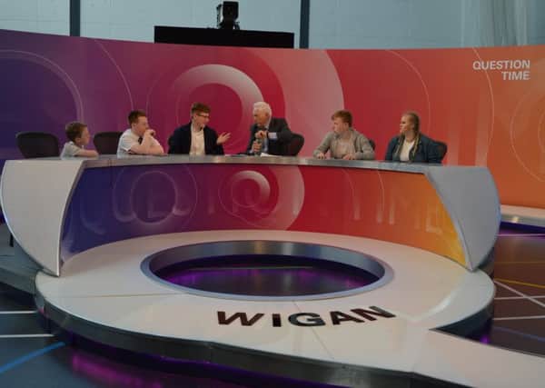 The mock panel including Wigan Youth Zone members