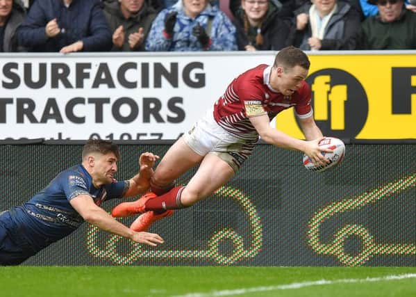 Liam Marshall has lit up Super League with 10 tries, including this spectacular Good Friday effort