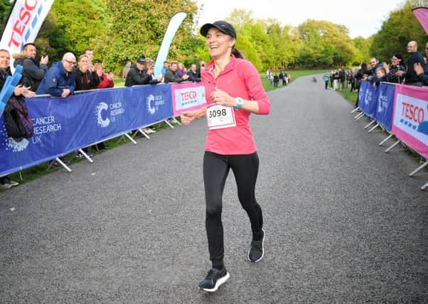 Susan Barnard running the Race For Life