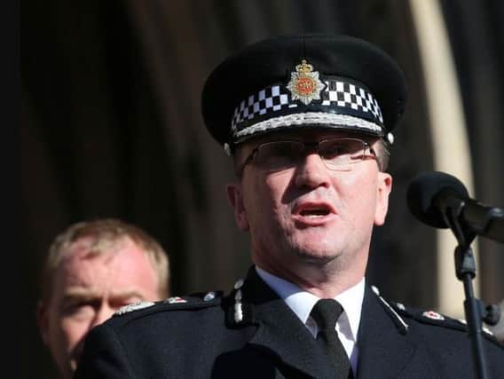 Chief Constable Ian Hopkins during a vigil in Albert Square, Manchester, earlier this week. Pic: Martin Rickett/PA Wire