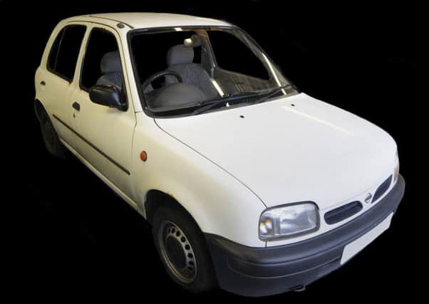 A white Nissan Micra thought to have been used by Salman Abedi