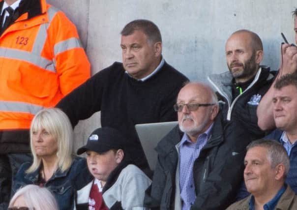 Stern-jawed Shaun Wane watches on at LSV