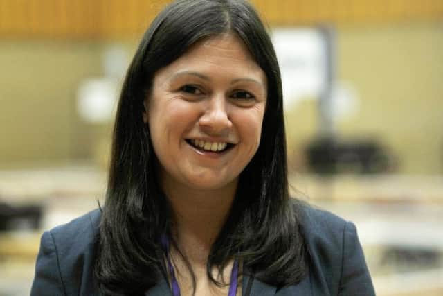 Wigan MP Lisa Nandy holds her Labour seat as the Wigan results are announced at Robin Park Arena, Wigan