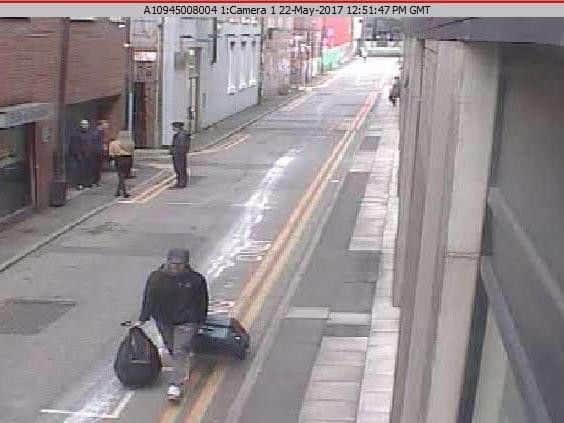 More CCTV images released of Abedi with the blue suitcase and another bag