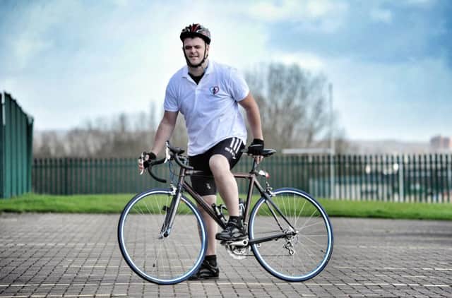 Picture by Julian Brown 06/03/17

Peter Hill is working with Wigan Warriors community foundation to cycle from Wigan to Paris