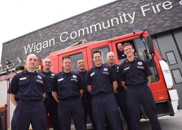 Firefighters in the new Wigan Community Fire And Ambulance Station