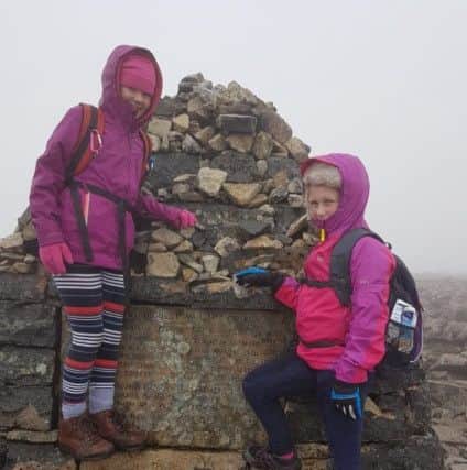 Emily Lyon and Ruby Fox on Ben Nevis