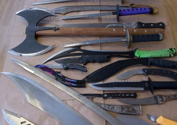 Knives that have been involved in crime