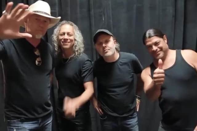 Metallica in the video for Tyler