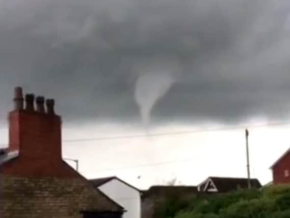 The twister captured on video