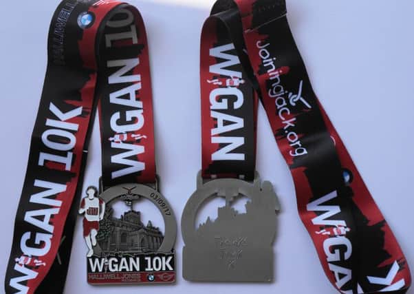 Medal for the Wigan 10k 2017