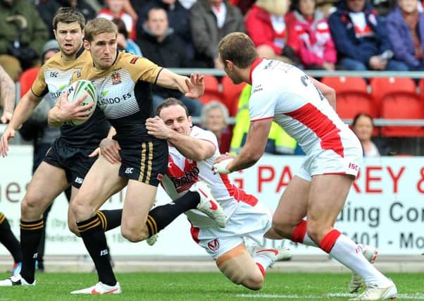 Sam Tomkins in action last time he played at Langtree Park