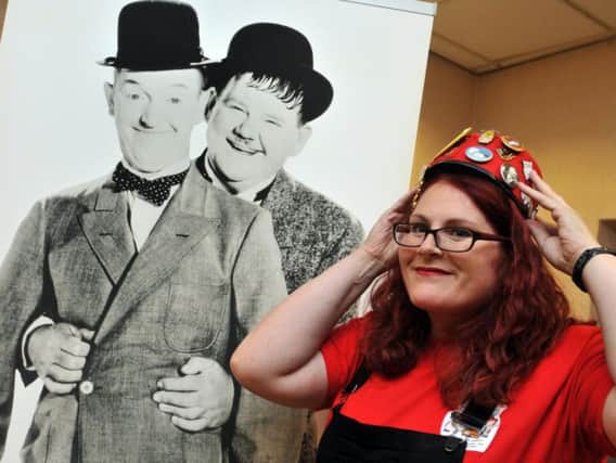 Joanne Mitchell-Waite at the Sons of the Desert host the 25th annual Laurel and HarDAY celebration of the comedy double act Stan Laurel and Oliver Hardy, held at Bryn Masonic Hall