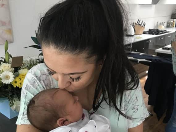 Baby Jude with mum Kristie Sleigh