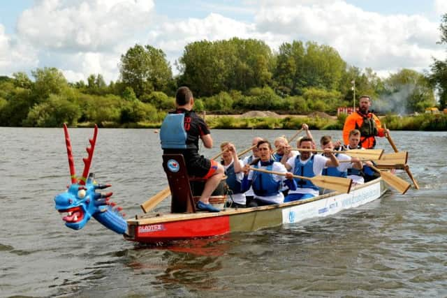 Action from the Dragon Boat Race