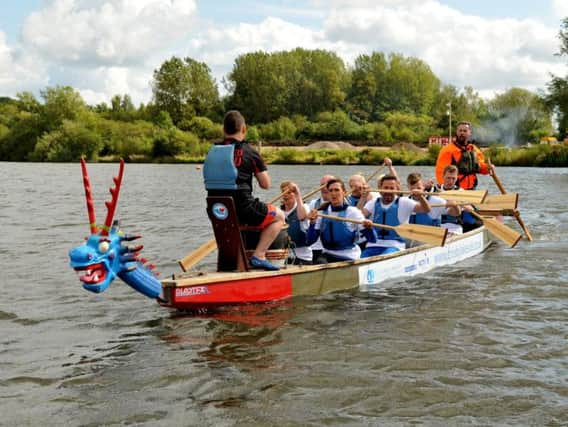 Action from the Dragon Boat Race