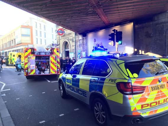 Police are investigating the reported incident which took place on theDistrict Line in south-west London.