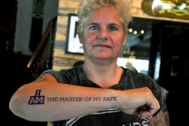 Michelle Partington with her new tattoo