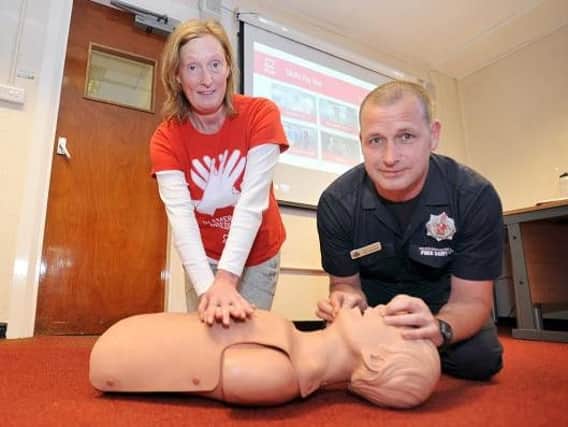 Flashback to 2014 when local firemen like Jeff Westwell (pictured) trained in CPR and passed on skills to others