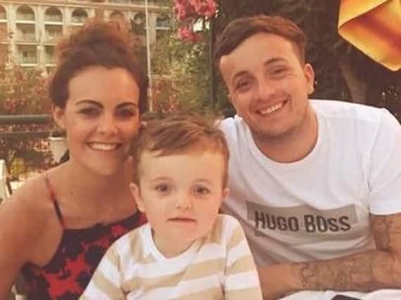 Alex with his fiance Becky and their son Zach