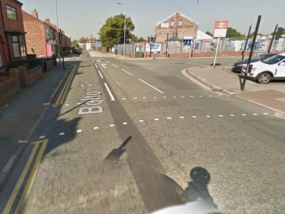 The location of the collision in Bolton Road, Atherton