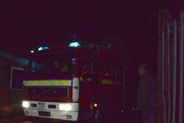 Firefighters sealed off the Kirkless industrial estate in Cale Lane, Aspull, last night