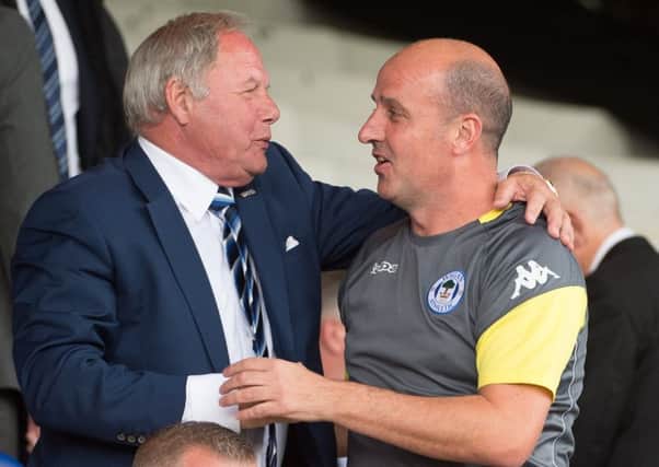 Paul Cook (right), with Peterborough legend Barry Fry