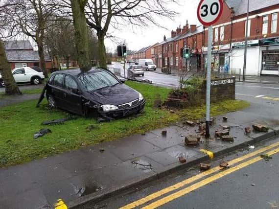 A road crash in Wigan