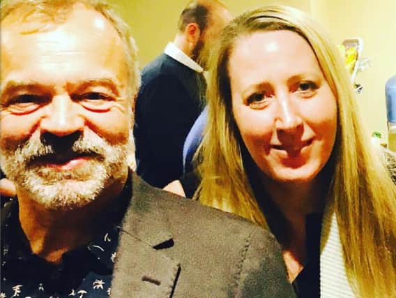 Nicola Adam with Graham Norton