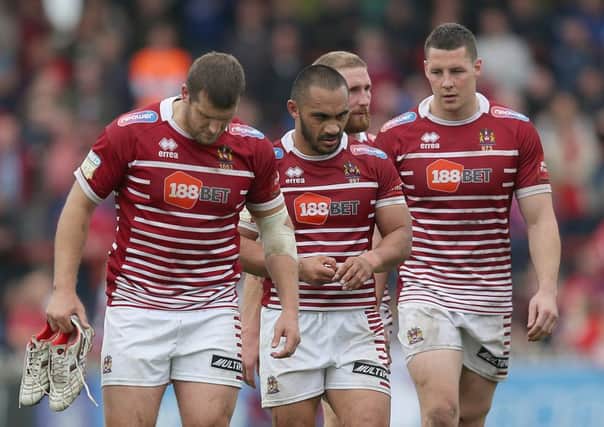 Wigan's players after their final game