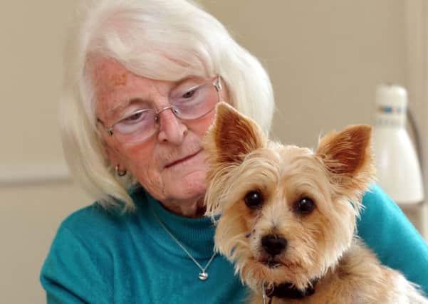 Teresa Platt with dog Daisy